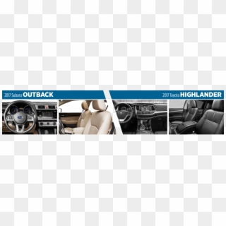 2017 Subaru Outback Vs 2017 Toyota Highlander Interior - 2018 Subaru Outback Vs Toyota Highlander, HD Png Download