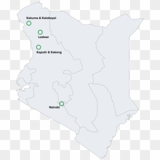 Kenya Data Collection Sites - Map Of Kenya According To Regions, HD Png Download