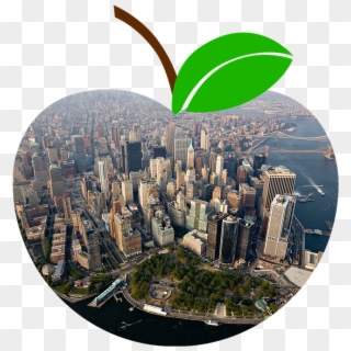 Apple New York Ny Manhattan - Helicopter Over Nyc, HD Png Download