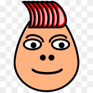 This Free Icons Png Design Of Egghead-002 - Egg With Red Hair, Transparent Png