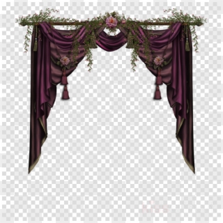 Gothic Curtains Clipart Window Treatment Window Blinds - Laptop Windows Mockup, HD Png Download