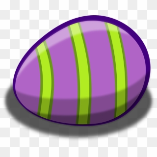 Easter Eggs Clipart Celebration - Purple And Green Easter Egg, HD Png Download