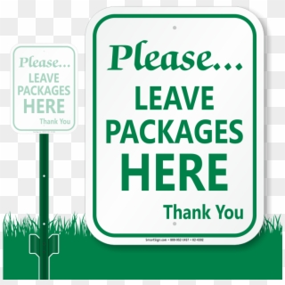 Package Sign Png Download Image - Please Leave Parcel Here, Transparent Png