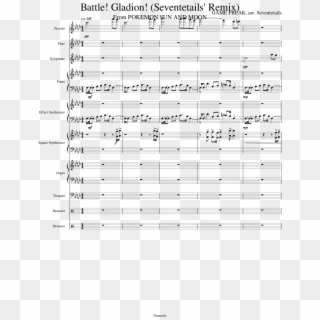 Rival Gladion Sheet Music For Flute, Piano, Piccolo, - Sheet Music, HD Png Download