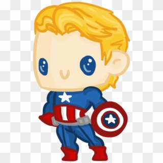 Super Chibis Captain Steve Rogers By Ijen Ⓒ - Cute Cartoon Captain America, HD Png Download