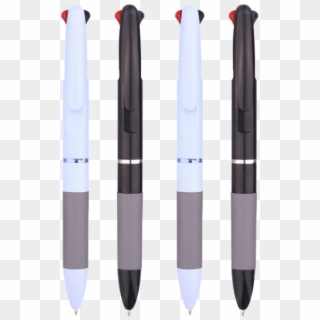Three Color Ink Retractable Custom Pens - Plastic, HD Png Download