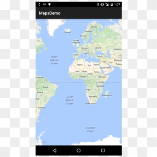 What Your Screen Should Look Like When Google Maps - World Map, HD Png Download