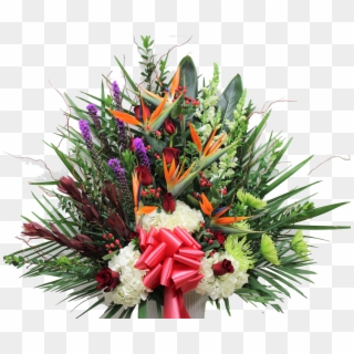 Tropical Standing Basket - Bouquet, HD Png Download