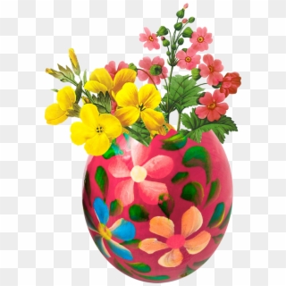 Easter Egg Vase Png Clipart Picture - Transparent Background Flower Clip Art, Png Download