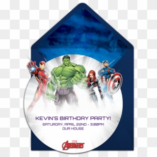 Avengers Group Cutout Online Invitation - Action Figure, HD Png Download