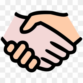 Hand Hands Handshake Contract Agreement - Hand Shake Drawing Easy, HD Png Download