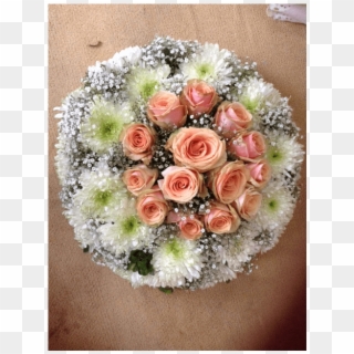 Peach White Wreath - Bouquet, HD Png Download