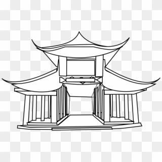 Full Size Of How To Draw An Easy Disney Castle A Step - Chinese House Coloring Pages, HD Png Download