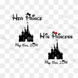 Disney Castle Silhouette Logo Png - Her Prince And His Princess Mickey, Transparent Png