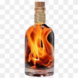 Flame, Embers, Bottle Fiery, Fire, Hot, Burn, Campfire - Transparent Fire In A Bottle, HD Png Download