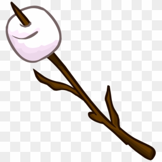 Black And White Stock On A Stick Clip Art Png Camping - Marshmallow On A Stick Clipart, Transparent Png