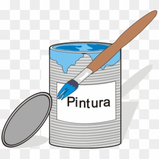 Paint Tin Can And Brush Png Clip Arts, Transparent Png