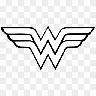 Wonder Woman Logo Black And White - Wonder Woman Logo Png, Transparent Png