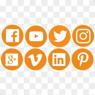 Viva Logo Social Media Icons - Social Media Logos Orange, HD Png Download