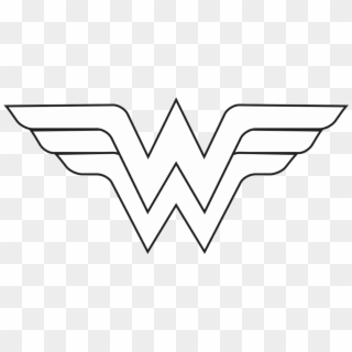Wonder Woman Black And White Clipart - Wonder Woman Logo White, HD Png Download
