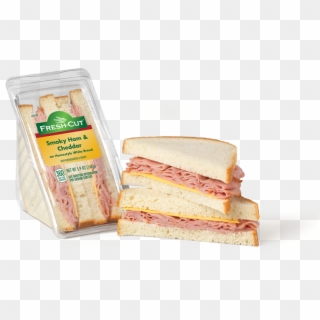 Smoky Ham & Cheddar Wedge - White Bread Ham And Cheese Sandwich, HD Png Download