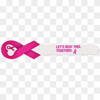 Breast Cancer Awareness Ribbon Emery Board - Office Instrument, HD Png Download