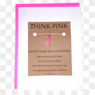 Think Pink Breast Cancer Awareness - Paper, HD Png Download