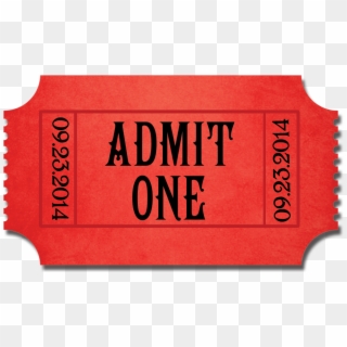 Admit One Ticket Simplified - Red Admit One Ticket, HD Png Download