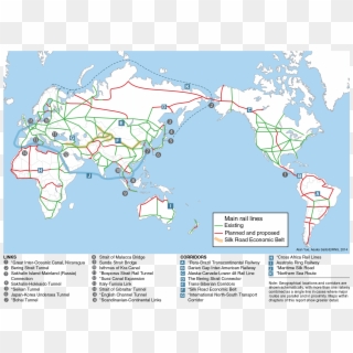 The New Silk Road Becomes The World Land-bridge - World Land Bridge Network, HD Png Download