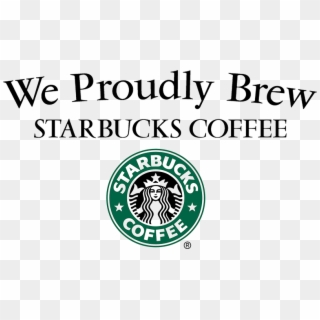 They Also Serve Light Sandwiches And Pizza On Thursdays - Proudly Serving Starbucks, HD Png Download