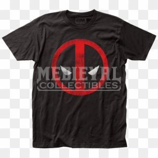 Deadpool Distressed Logo T-shirt - Active Shirt, HD Png Download