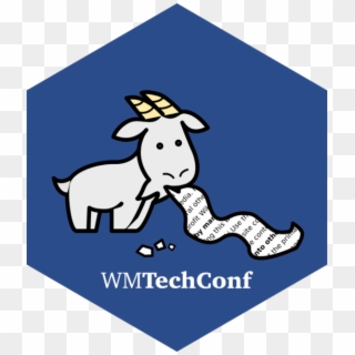 Sticker Wmtechconf Eating Goat - Cartoon, HD Png Download