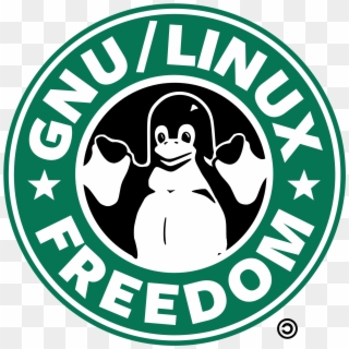 Starbucks Logo Clip Art - Gnu Linux Freedom, HD Png Download