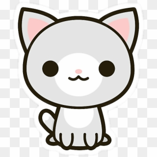 #stickersalma #png #pngkawaii #cat #kitty #gatito #gato - Kawaii Cute Cat Drawing, Transparent Png