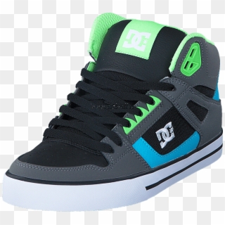 Dc Shoes Spartan High Wc Grey/green/blue Herr Sneakers - Zapatillas Dc Png, Transparent Png