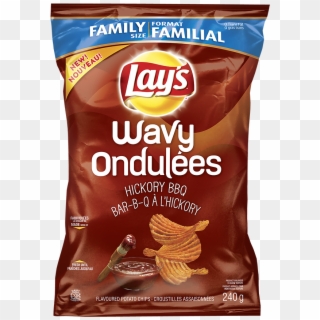 Wavy Lay's® Hickory Bbq Potato Chips - Lay's Wavy Salt And Vinegar, HD Png Download