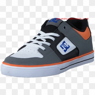 Dc Shoes Children Dc Kids Pure Elastic B Shoe Grey/blue/white - Skate Shoe, HD Png Download
