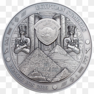 2015 3 Oz High Relief Smartminting Pure Silver Antique - Egyptian Silver Coin, HD Png Download