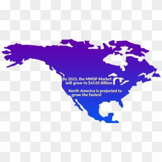 Blue World Map Png - North And South America Png, Transparent Png