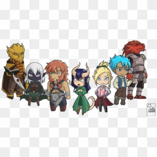 D&d Team - Chibi Style - Chibi Dungeons And Dragons, HD Png Download