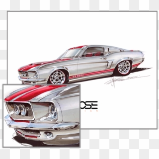 Drawing Mustang Cool - Dessin Chip Foose Ford Mustang, HD Png Download