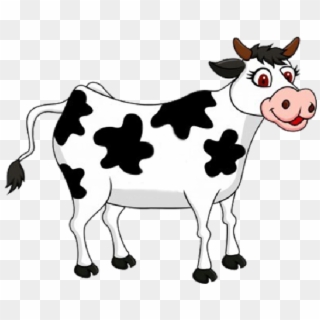Cute Cow Clipart Free Png Clipground - Cow Animated, Transparent Png