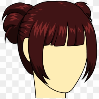 Drawing Hair Female Hairstyle - Girl Drawing With Bangs, HD Png Download