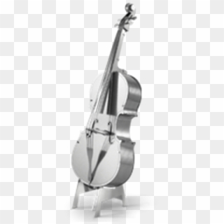 Metal Earth Bass Fiddle 3d Laser Cut Metal Musical - Music Instrument Black And White, HD Png Download