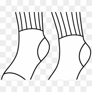 Baseball Clipart Sock - Black And White Socks Clip Art, HD Png Download
