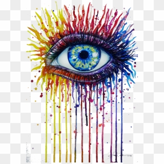 Painting Eye Art - Pixie Cold Rainbow Eye, HD Png Download