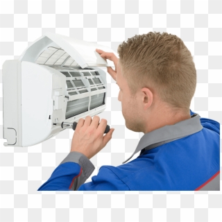 Technician Repairing Air Conditioner - Air Conditioner Repair Png, Transparent Png