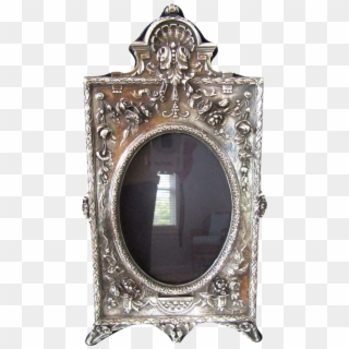 Large 12 Ornate English Sterling Silver Picture Frame - Antique, HD Png Download