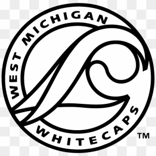 West Michigan Whitecaps Logo Black And White - West Michigan Whitecaps, HD Png Download