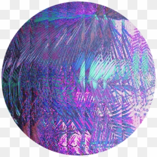 #vaporwave #aesthetic #palmtree #sticker #lofi #aesthetics - Circle, HD Png Download